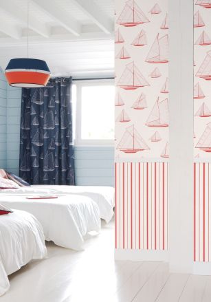 Papier  Peint Rivage Rayure Fine Casadeco