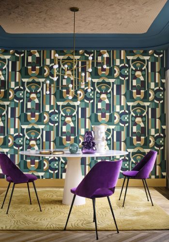 Echantillon Papier Peint Vitrail Casamance