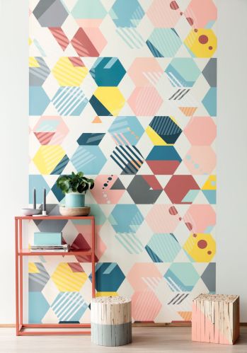 Echantillon Papier Peint Beauty Full Image Panoramique Mosaique Caselio