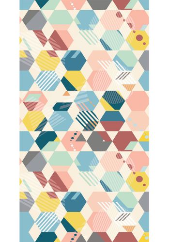 Echantillon Papier Peint Beauty Full Image Panoramique Mosaique Caselio