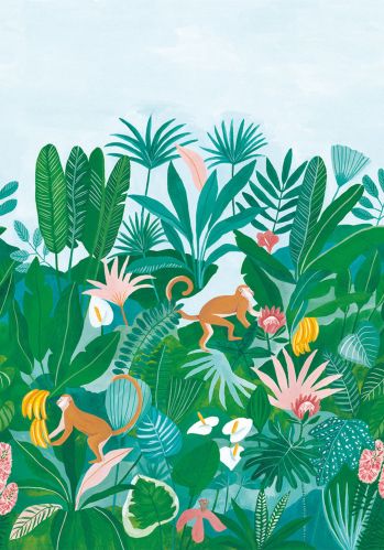 Echantillon Papier Peint Panoramique Jardin D'eden Caselio