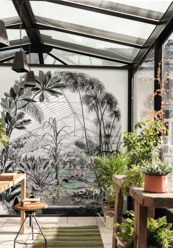 Echantillon Papier Peint Panoramique Jardin D'hiver Caselio