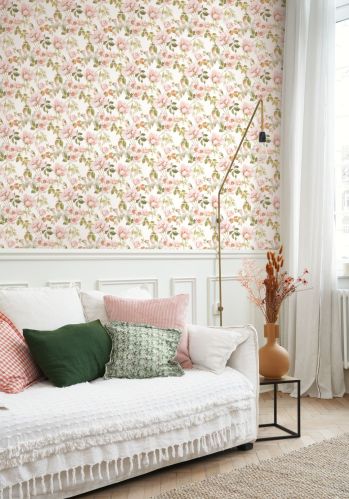Papier  Peint Sous Les Rosiers Casadeco