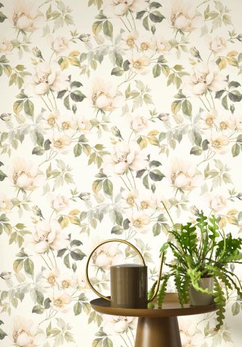 Papier  Peint Sous Les Rosiers Casadeco
