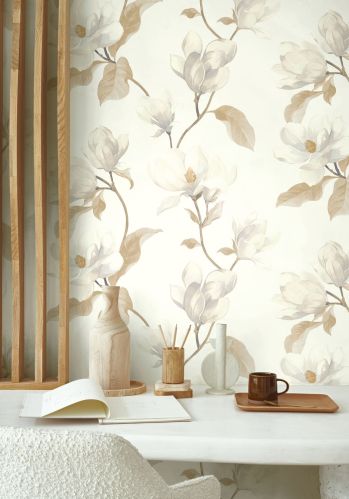 Papier  Peint Brume De Magnolia Casadeco