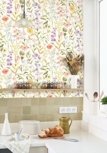 Papier  Peint Fleurs Des Champs Casadeco