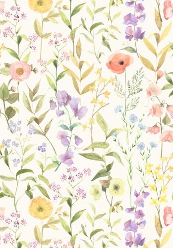 Papier  Peint Fleurs Des Champs Casadeco