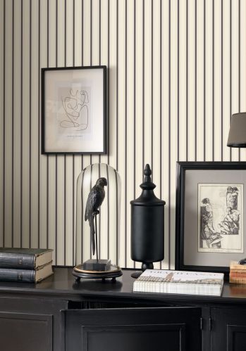 Echantillon Papier Peint Fontainebleau Rayure Casadeco