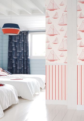 Papier  Peint Bateau Au Trait Casadeco