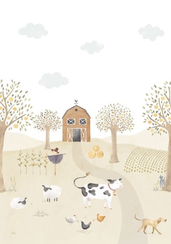 Panoramique The Farm Adventures With Cow Casadeco