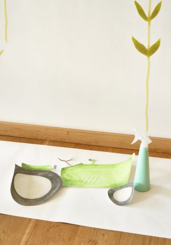 Panoramique Decor Pre-encolle Green Tractor Casadeco