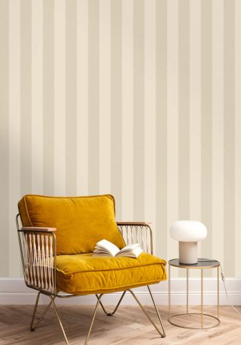 Papier  Peint Rayure Chevron Caselio