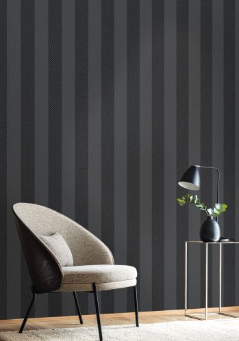 Papier  Peint Rayure Chevron Caselio
