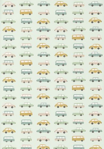 Papier  Peint Happy Dreams All Over Vintage Cars Casadeco