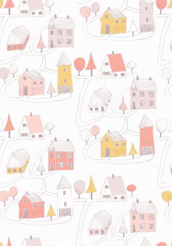 Papier  Peint Happy Dreams Small Village Casadeco