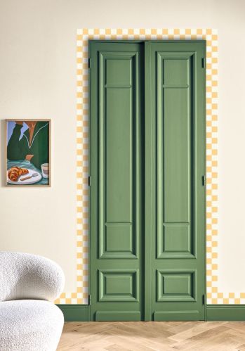 Echantillon Papier Peint Checks Border Caselio