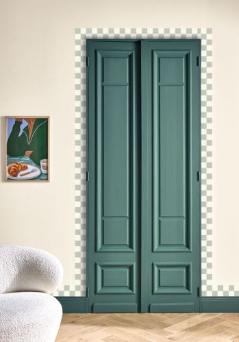 Echantillon Papier Peint Checks Border Caselio