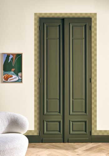 Echantillon Papier Peint Checks Border Caselio