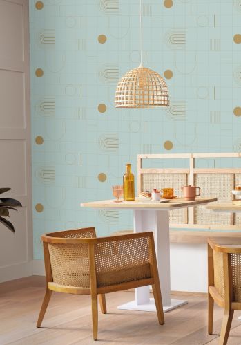 Papier  Peint Golden Curves Caselio