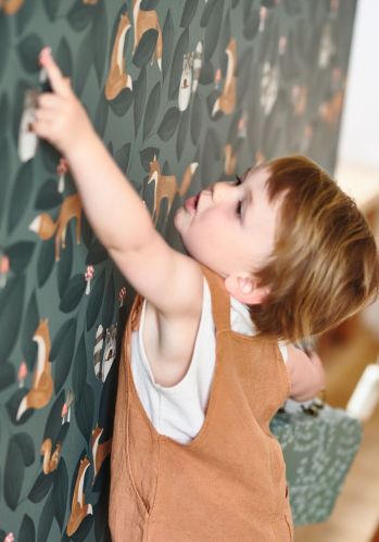 Echantillon Papier Peint Woodland Animals Casadeco