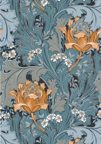 Papier  Peint Oxford Fleurs Morris Casadeco