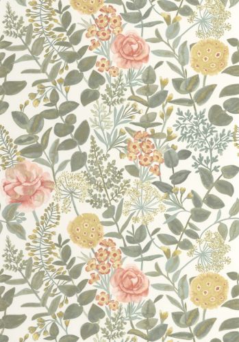 Echantillon Papier Peint Garden Flowers Casadeco