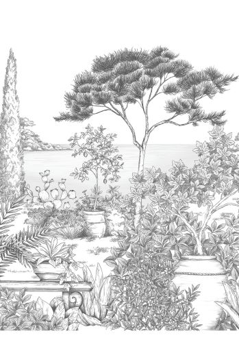 Echantillon Papier Peint A L'ombre Des Pins Casadeco