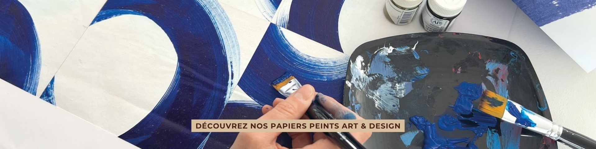 Bannière We Wall papier peint rayures