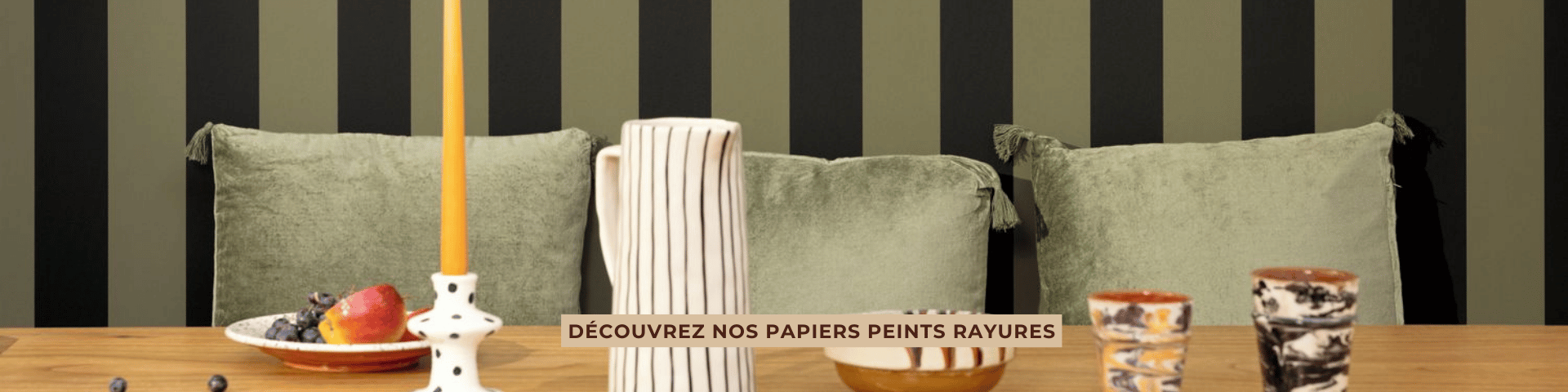 Bannière We Wall papier peint rayures