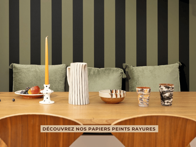 Bannière We Wall papier peint rayures