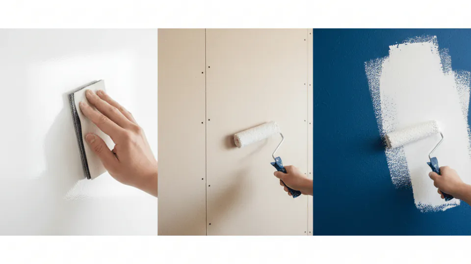 Préparation sur peinture ou placo