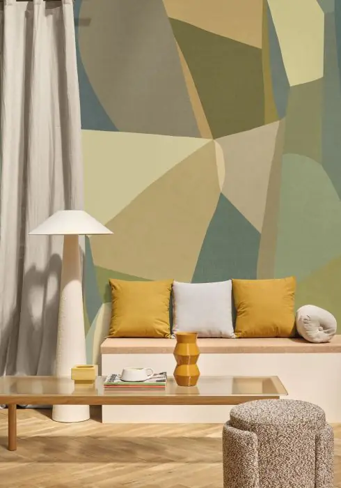 Panoramique XXL forêt de pin en ton sur ton pour un décor immersif