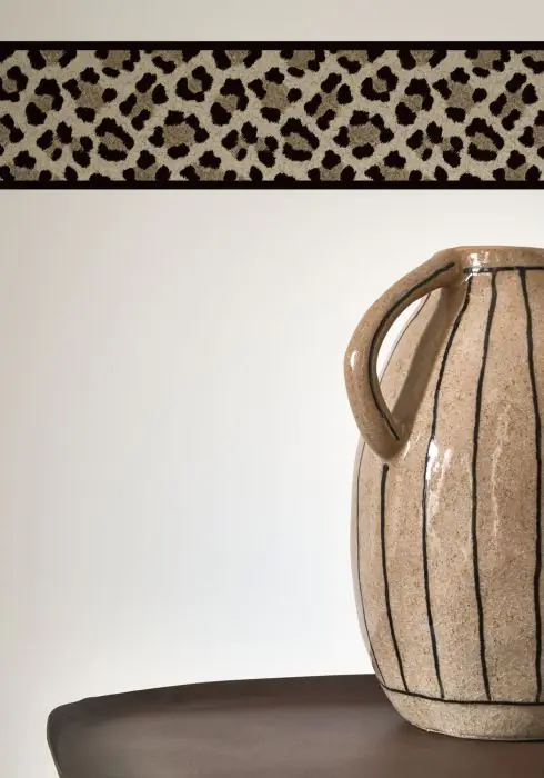 Frise murale géométrique moderne Noir et Or