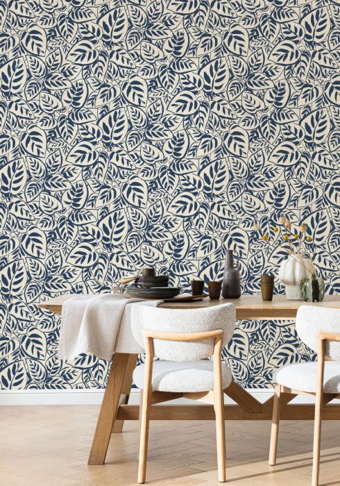 Papier peint Caluna Caselio bleu nuit - We-Wall