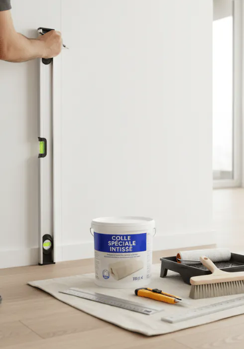 Préparation et application d'une sous-couche sur un mur