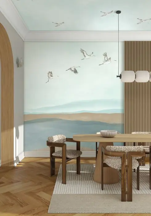 Papier peint plafond idée déco tendance 5ème mur chambre salon