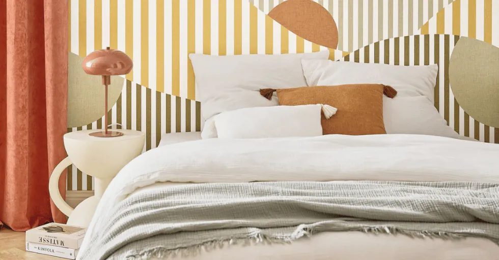 Moodboard chambre parentale nature zen papier peint panoramique