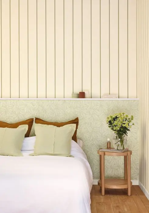 Papier peint chambre couleur apaisante bleu vert sauge rose poudré