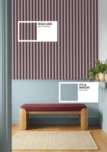 Chambre deux papiers peints mix and match mur accent déco