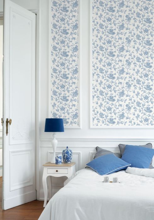 Papier peint Rosa Casadeco Bleu Faïence