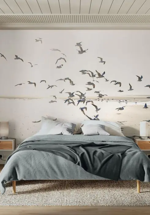 Chambre avec panoramique forêt brumeuse Wewall